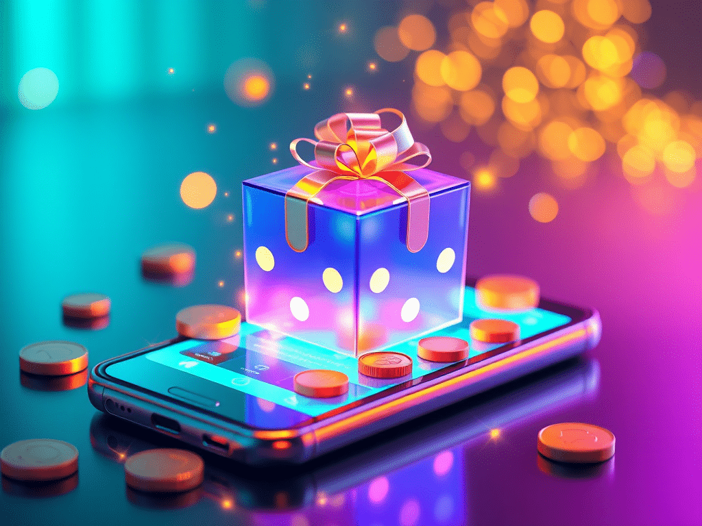 Giao diện điện thoại hiển thị các hộp quà và xu vàng rực rỡ hướng dẫn cách nhận code sunwin tân thủ mới nhất 2026.